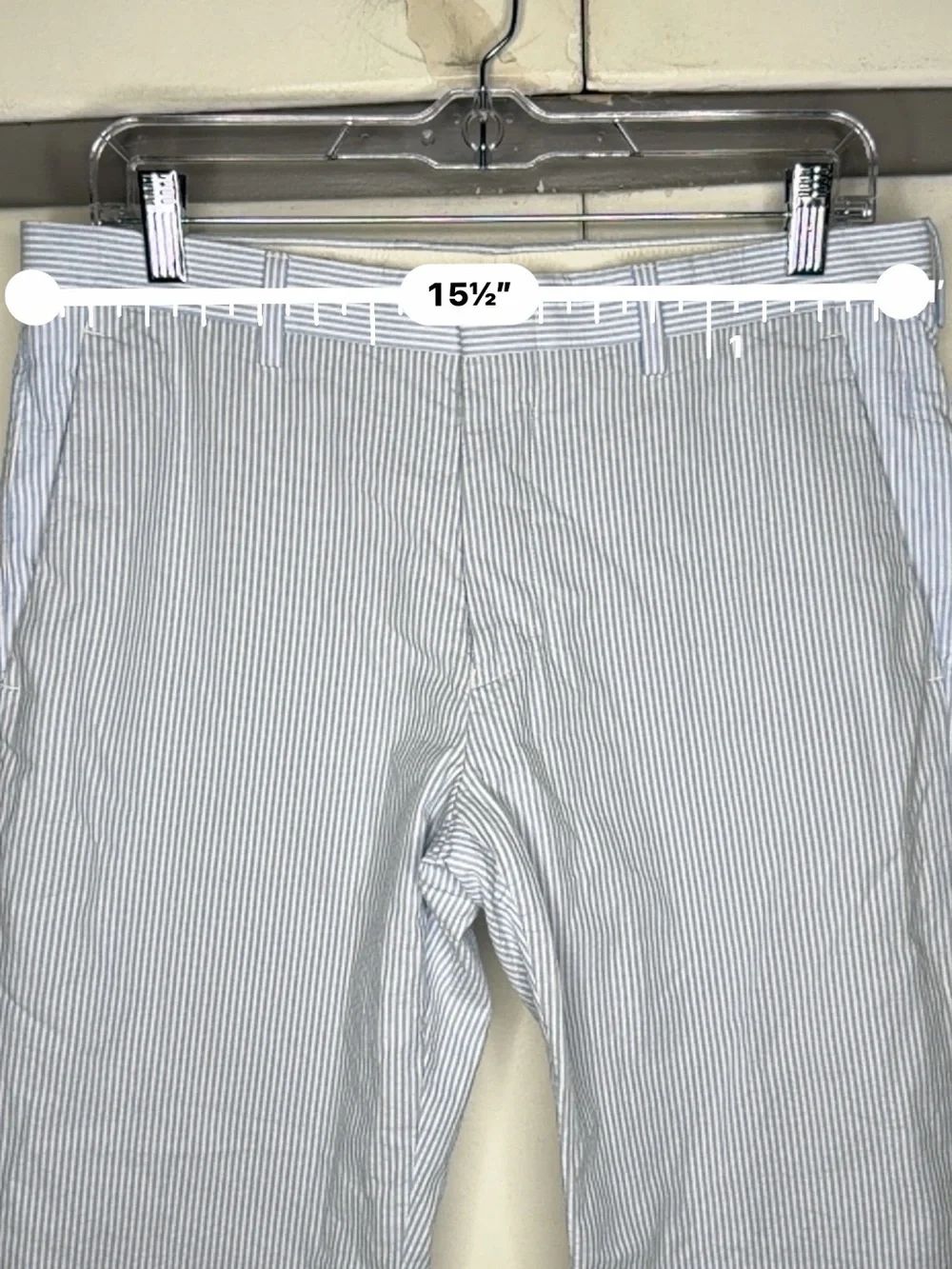 j crew ludlow pants men light blue seersucker pin stripe pants 30x30 blue white